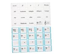 PartyKindom 80 Pièces Music Note Cards for Beginners Durable Music Education Flashcards for Piano Violin and Multiple Instruments Portable and Learning Aid