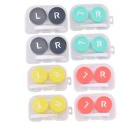 PartyKindom 8pièces Étui à Lentilles Portables Lot de Boîte De Rangement Résistante pour Lentilles De Vue Facile à Transporter