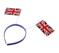 PartyKindom Accessoire Coiffure Unique en Tissu pour Femmes et Filles Serrage-tête Drapeau Britannique 3d Confortable pour Fêtes à Thème et Soirées Déguisées