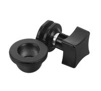 PartyKindom Adaptateur de Filetage pour Microphone Réglable, Noir, Alliage | Liaison Femelle 5/8, Joint Orientable, Fixation Stable, Montage Rapide, pour Streaming et Diffusion
