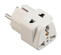 PartyKindom Adaptateur de Prise Européenne 10-16A Chargeur de Voyage 250V Accessoire pour Électroménagers Voyage en Europe Compatible Les Prises Européennes Couleur Blanche