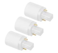 PartyKindom Adaptateur pour Ampoule LED G24d vers E27 3pcs, Convertisseur de Douille en Cuivre Nickelé Support Sûr et Fiable, pour Bureau et Maison