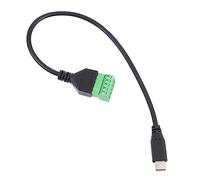 PartyKindom Adaptateur USB Type-c vers Borne à Vis USB c Accessoire Informatique pour Transfert De Données Compatible Ordinateurs Et Smartphones Usage Numérique Câble Noir Flexible