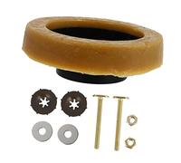 PartyKindom Anneau de Cire pour Joint Wc avec Boulons de Fixation Universels Étanche et Durable Vis de Montage pour Cuvette de Toilette Standard Installation Facile et Maintien Solide