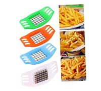 PartyKindom Appareil De Découpe Pommes De Terre Acier Inoxydable Pour Frites Maison Coupe Frites Carré Trancheuse Facile à Nettoyer Ustensile Cuisine Blanc