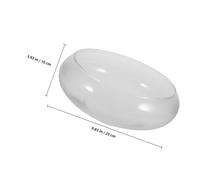 PartyKindom Aquarium Rond en Verre pour Bureau - Pot Hydroponique Multifonction 1 Grand Vase à Fleurs Transparent - Récipient pour Plantes, Petits Poissons et Décoration Intérieure