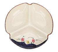 PartyKindom Assiette Céramique Compartimentée Plateau Divisé Multi Usage pour Snacks Fruits et et Facile à Nettoyer pour Maison et