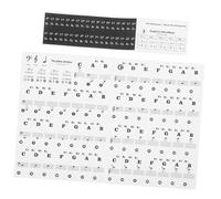 PartyKindom Autocollants Clavier Piano Adhésifs Noirs Étiquettes Notes Piano pour Débutants Matériel Musical Durable Faciles à Poser et Retirer sans Traces Accessoires Apprentissage Clavier
