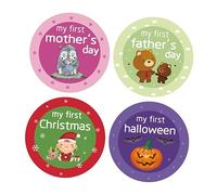 PartyKindom Autocollants pour Bébé du Mois À La Première Année Panneau D'annonce De Nouveau-né Décoration D'album Photo