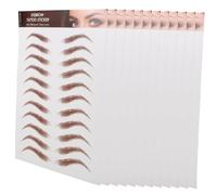PartyKindom Autocollants Pour Sourcils Imperméables Effet 6d 12 Feuilles Marron Autocollants à Décoler Maquillage Des Sourcils Femmes Usage Quotidien