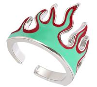 PartyKindom Bague Flamme Réglable pour Femmes et Hommes Anneau Décoratif et Confortable de Doigt Unique