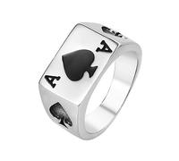 PartyKindom Bague Homme Décorative Bague Élégante Créative Acier Titane Bijoux Pour Homme