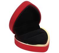 PartyKindom Bague Sera Mariage Anneau Dirigé Illuminé Forme Cœurs Avec Lumière Fantaisie Anniversaire Alliance Pour Cérémonie Surprendre Petit Le Caisse Rouge