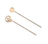 PartyKindom Baguette à Cheveux En Aluminium 2pcs Pour Femmes Épingle à Cheveux Légère Et Solide Accessoires De Coiffure Pour Chignon Pour Mariage Et Vie Quotidienne