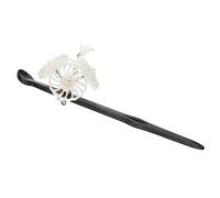 PartyKindom Baguettes à Cheveux Chinoises Élégantes Taille Unique Pompons Blancs pour Femmes et Jeunes Filles Chignon Traditionnel Accessoires Hanfu