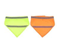 PartyKindom Bandanas de Visibilité pour Chien, Lot de 2 Pièces Taille Moyenne, Matière Résistante, Adaptés aux Activités Extérieures et Balades Nocturnes Couleur Aléatoire