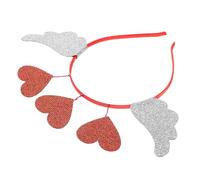 PartyKindom Bandeau Saint Valentin Adulte avec Trois Cœurs Roses et Rouges Accessoire de Fête Décoratif Confortable pour Cheveux