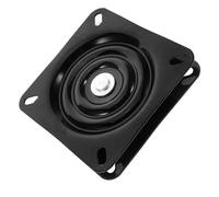 PartyKindom Base Pivotante Carrée 5 Pouces Noire, Plaque Métallique 2 MM, Mécanisme Pivotant pour Tabourets de Bar et Canapés, Pièces de Chaise Pivotante et Tables Tournantes