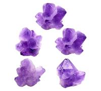 PartyKindom Bloc D'améthyste en Vrac Naturel pour Projets Créatifs et Décoration Maison, Cristal Pourpre Unique et Touche Naturelle, 300g Pierres Décoratives