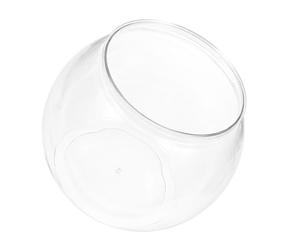 PartyKindom Bocal à Poissons en Plastique Rond Incassable pour Décoration de Bureau et Salon, Adapté aux Petits Poissons et Petites Tortues, Design Transparent et Stable