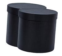 PartyKindom Boîte De 2 Pièces boîte à bouquets jour femme de ménage Fille boîtes pour mariage décoration coffrets anniversaire de mariage fleur de fleurs papier carton Noir