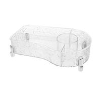 PartyKindom Boîte De Rangement À 4 Tiroirs Petit Organiseur De Maquillage Organiseur De Bureau En Plastique De Cosmétiques De Maquillage Transparent Plateau De