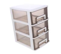 PartyKindom boîte de rangement à tiroir divisé tiroirs empilables armoire salon boite de rangement bureau meuble colonne conteneur de stockage avec tiroir porte-divers de bureau Noir