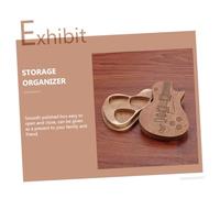 PartyKindom Boîte de Rangement Bois Massif pour Médiators de Guitare avec Motif Créatif Organiseur Pratique pour Guitaristes Cadeau Personnalisé pour