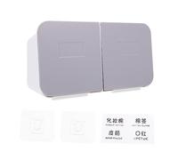 PartyKindom Boîte De Rangement Murale pour Coton Démaquillant Pliable, Plastique Abs Gris, Porte-Coton Démaquillant Pratique, Utilisation Salle De Bain Et Chambre, Rangement Compact Mural