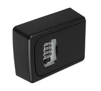 PartyKindom Boîte Monter Code Mur Voiture Armoire Sûr Cacher Coffre-Fort Dehors Stockage Cacheur Portable Serrure Casier Voyage Gestion De Rechange Clé Gardien Black Métal