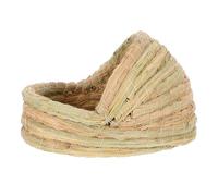 PartyKindom Boîte Nid D'élevage De Poulailler Nid pour Animaux De Compagnie De Nidification De Poulet Nid D'oiseau Hutte d'herbe De Lapin Hut à Main Light Brown Paille