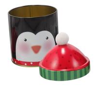 PartyKindom Boîte Pot de Rangement pour Chapeau d'emballage de Pop-Corn Trousse Autocollants Cookie Boite de Rangement Caisse Rangement Pots à Biscuits de bidons de Cuisine Métal