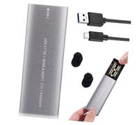 PartyKindom Boîtier Disque Dur Externe SSD Portable M2 Ngff Nvme, Alliage D'aluminium Léger, USB Type-c 3.1, Compatible PC et Téléviseurs, Transfert Rapide et Compact pour Usage Bureau