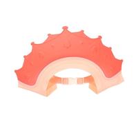 PartyKindom Bonnet de Bain Ajustable Imperméable de Couronne pour Garçon et Filles Chapeau de Bain Réglable en Eva Protection pour Lavage de Cheveux Bébé Usage Piscine Taille Unique Rouge