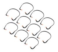 PartyKindom Bouchons D'oreilles en Silicone Noir Élastique, de Bruit, Super Souples, Pack de 10 Pièces pour Train à Grosse Vitesse et Avion