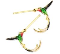 PartyKindom Boucles Oreilles Clous Abeille Créative Forme de Petit Oiseau pour Femmes Accessoire Mode Polyvalent pour Tenues Décontractées et Habillées