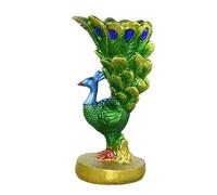 PartyKindom Bougeoir Décoratif en Résine de Paon Petit Format Vert, Chandelier Créatif pour Décoration Intérieure Romantique, Objet d'art Élégant pour Maison, Restaurant et Événements