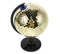 PartyKindom Boule Disco Dorée en Verre Miroir M, Globe Décoratif Réfléchissant à Facettes pour Bureau et Fête, Objet Décoratif Rétro pour Apprentissage Géographique et Présent Original