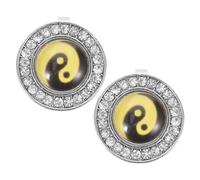 PartyKindom Bout De Manchette De Tai-chi Boutons De Manchette De Chemise Coiffures Boutons De Vêtements Décoratifs Personnalisés pour Hommes De Zinc