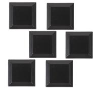 PartyKindom Boutons de Meuble en Alliage D'aluminium Carrés Noirs Lot de 6 Faciles à Installer, Design Moderne pour Caissons Cuisine et Tiroirs