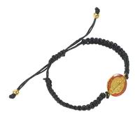 PartyKindom Bracelet Ajustable Corde Tressée Main Saint Benoît Religieux pour Femmes Style Artisanal et pour Fête des Pères