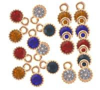 PartyKindom Breloques Pendentifs en Alliage 4x6 Mm pour Fabrication de Bracelets et Colliers, 50 Pcs, Strass Brillant, Accessoires DIY Créatifs, Bijoux Femme, Loisirs Créatifs, Présent Fête