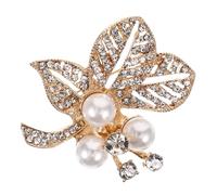 PartyKindom Broche Avec Cristaux Et Perle Simulée Insigne Pour Femme Élégant Pour Robe Foulard Ou Châle