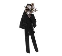 PartyKindom Broche Nœud Vintage Perles pour Femmes Accessoire de Vêtements Élégant avec Nœud Large et Épingle de Costume pour Occasions Spéciales