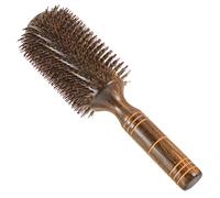PartyKindom Brosse à Cheveux pour Boucles Poils de Sanglier et Nylon, Manche en Bois, Brosse Soufflante Grosse Taille pour Femmes et Filles, Massage Cuir Chevelu
