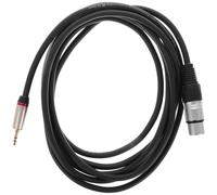 PartyKindom Câble Audio 3 M Stéréo Double Blindage 3,5 Mm vers Mini Xlr Femelle 3 Broches, Adaptateur Trs vers Xlr Symétrique pour Microphones à Condensateur, Équipement Studio