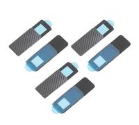 PartyKindom Cache Coulissant pour Webcam Ordinateur en Abs Noir, Design à Grands Trous, 6 Pièces, Protège la Caméra sans Gêner la Fermeture du Portable