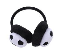 PartyKindom Cache-oreilles Football Garçon Fille Brodé Noir et Blanc Cache-oreilles Chaud et pour Hiver Protection le Vent Pratique et Confortable