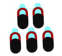 PartyKindom Cache-Webcam Professionnel 5pcs en Plastique Abs Léger pour Tablette et Téléphone, Protection Vie Privée Couverture Ultra Fine Rouge