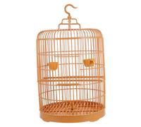 PartyKindom Cage à Oiseaux Vintage Suspendue Plastique pour Petits Animaux Ronde et Adaptée à Hamsters Perroquets et Petits Oiseaux